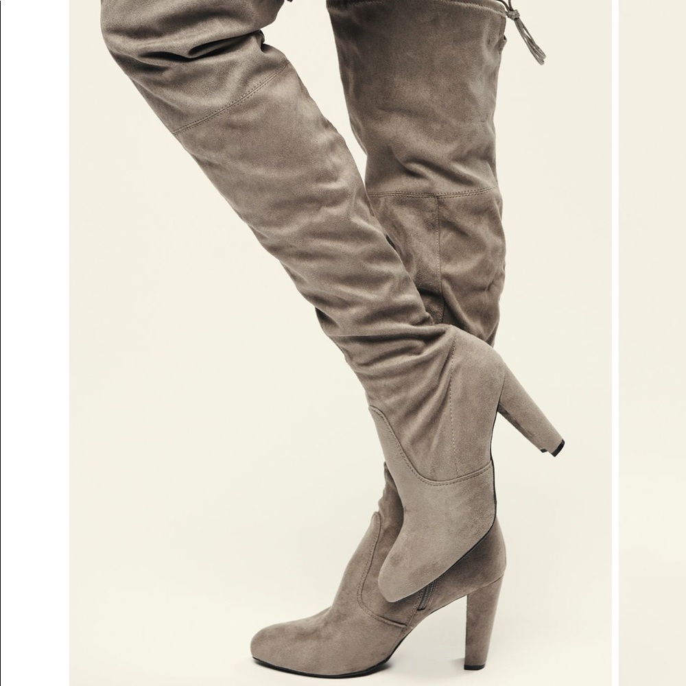 Wild Diva Lounge Faux Suede Thigh High Boots
